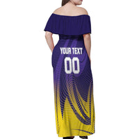 Custom Kolkata 2025 Cricket Knight Riders Family Matching Off Shoulder Maxi Dress and Hawaiian Shirt Korbo Lorbo Jeetbo