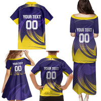 Custom Kolkata 2025 Cricket Knight Riders Family Matching Puletasi and Hawaiian Shirt Korbo Lorbo Jeetbo