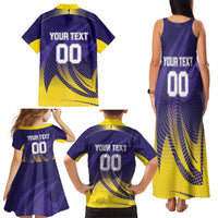 Custom Kolkata 2025 Cricket Knight Riders Family Matching Tank Maxi Dress and Hawaiian Shirt Korbo Lorbo Jeetbo