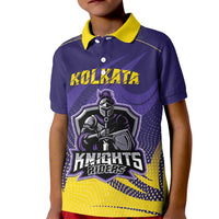Custom Kolkata 2025 Cricket Knight Riders Kid Polo Shirt Korbo Lorbo Jeetbo