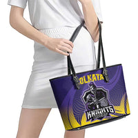 Kolkata 2025 Cricket Knight Riders Leather Tote Bag Korbo Lorbo Jeetbo