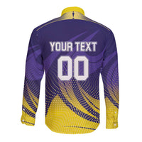 Custom Kolkata 2025 Cricket Knight Riders Long Sleeve Button Shirt Korbo Lorbo Jeetbo
