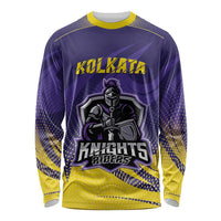 Custom Kolkata 2025 Cricket Knight Riders Long Sleeve Shirt Korbo Lorbo Jeetbo