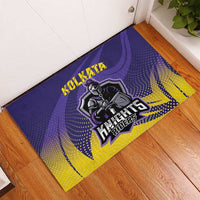 Kolkata 2025 Cricket Knight Riders Rubber Doormat Korbo Lorbo Jeetbo