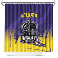 Kolkata 2025 Cricket Knight Riders Shower Curtain Korbo Lorbo Jeetbo