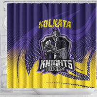 Kolkata 2025 Cricket Knight Riders Shower Curtain Korbo Lorbo Jeetbo