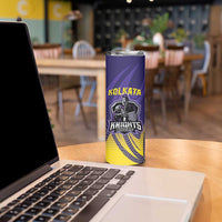 Custom Kolkata 2025 Cricket Knight Riders Skinny Tumbler Korbo Lorbo Jeetbo