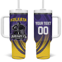 Custom Kolkata 2025 Cricket Knight Riders Tumbler With Handle Korbo Lorbo Jeetbo
