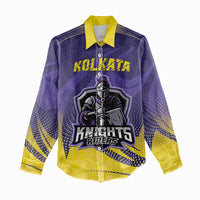 Custom Kolkata 2025 Cricket Knight Riders Women Casual Shirt Korbo Lorbo Jeetbo