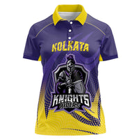 Custom Kolkata 2025 Cricket Knight Riders Women Polo Shirt Korbo Lorbo Jeetbo