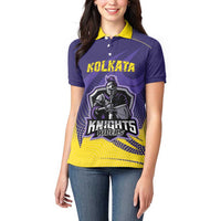 Custom Kolkata 2025 Cricket Knight Riders Women Polo Shirt Korbo Lorbo Jeetbo