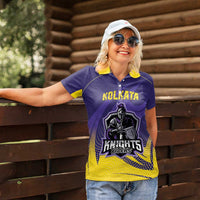 Custom Kolkata 2025 Cricket Knight Riders Women Polo Shirt Korbo Lorbo Jeetbo