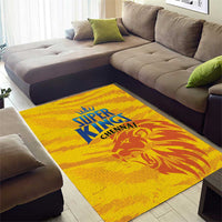 Chennai 2025 Cricket Super Kings Area Rug Yellow Army Lions Champion