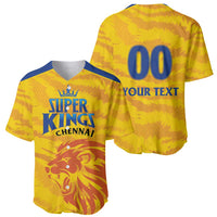 Custom Chennai 2025 Cricket Super Kings Baseball Jersey Yellow Army Lions Champion
