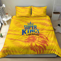 Chennai 2025 Cricket Super Kings Bedding Set Yellow Army Lions Champion