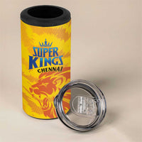 Custom Chennai 2025 Cricket Super Kings 4 in 1 Can Cooler Tumbler Yellow Army Lions Champion