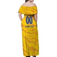 Custom Chennai 2025 Cricket Super Kings Family Matching Off Shoulder Maxi Dress and Hawaiian Shirt Yellow Army Lions Champion