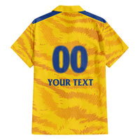 Custom Chennai 2025 Cricket Super Kings Family Matching Short Sleeve Bodycon Dress and Hawaiian Shirt Yellow Army Lions Champion