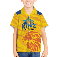 Custom Chennai 2025 Cricket Super Kings Family Matching Summer Maxi Dress and Hawaiian Shirt Yellow Army Lions Champion