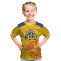 Custom Chennai 2025 Cricket Super Kings Kid T Shirt Yellow Army Lions Champion