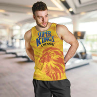 Custom Chennai 2025 Cricket Super Kings Men Tank Top Yellow Army Lions Champion