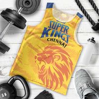 Custom Chennai 2025 Cricket Super Kings Men Tank Top Yellow Army Lions Champion