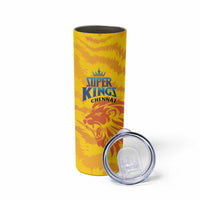 Custom Chennai 2025 Cricket Super Kings Skinny Tumbler Yellow Army Lions Champion