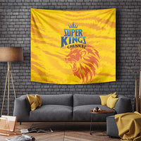 Chennai 2025 Cricket Super Kings Tapestry Yellow Army Lions Champion