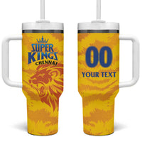 Custom Chennai 2025 Cricket Super Kings Tumbler With Handle Yellow Army Lions Champion