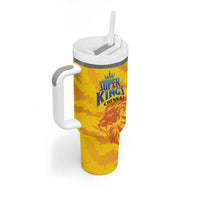 Custom Chennai 2025 Cricket Super Kings Tumbler With Handle Yellow Army Lions Champion