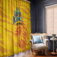 Chennai 2025 Cricket Super Kings Window Curtain Yellow Army Lions Champion