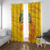 Chennai 2025 Cricket Super Kings Window Curtain Yellow Army Lions Champion