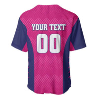Custom Rajasthan 2025 Cricket Royals Baseball Jersey Pink And Halla Bol