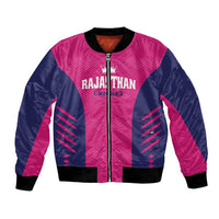 Custom Rajasthan 2025 Cricket Royals Bomber Jacket Pink And Halla Bol