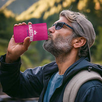 Custom Rajasthan 2025 Cricket Royals 4 in 1 Can Cooler Tumbler Pink And Halla Bol