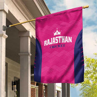 Rajasthan 2025 Cricket Royals Garden Flag Pink And Halla Bol