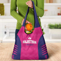 Rajasthan 2025 Cricket Royals Grocery Bag Pink And Halla Bol