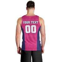 Custom Rajasthan 2025 Cricket Royals Men Tank Top Pink And Halla Bol