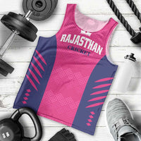 Custom Rajasthan 2025 Cricket Royals Men Tank Top Pink And Halla Bol