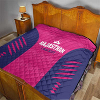 Rajasthan 2025 Cricket Royals Quilt Pink And Halla Bol