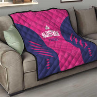 Rajasthan 2025 Cricket Royals Quilt Pink And Halla Bol