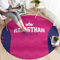 Rajasthan 2025 Cricket Royals Round Carpet Pink And Halla Bol