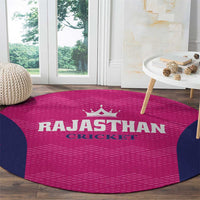 Rajasthan 2025 Cricket Royals Round Carpet Pink And Halla Bol