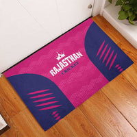 Rajasthan 2025 Cricket Royals Rubber Doormat Pink And Halla Bol