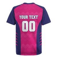 Custom Rajasthan 2025 Cricket Royals Rugby Jersey Pink And Halla Bol