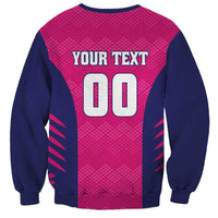 Custom Rajasthan 2025 Cricket Royals Sweatshirt Pink And Halla Bol