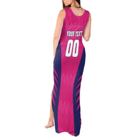 Custom Rajasthan 2025 Cricket Royals Tank Maxi Dress Pink And Halla Bol