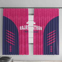 Rajasthan 2025 Cricket Royals Window Curtain Pink And Halla Bol