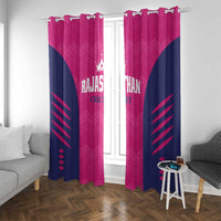 Rajasthan 2025 Cricket Royals Window Curtain Pink And Halla Bol