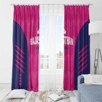 Rajasthan 2025 Cricket Royals Window Curtain Pink And Halla Bol